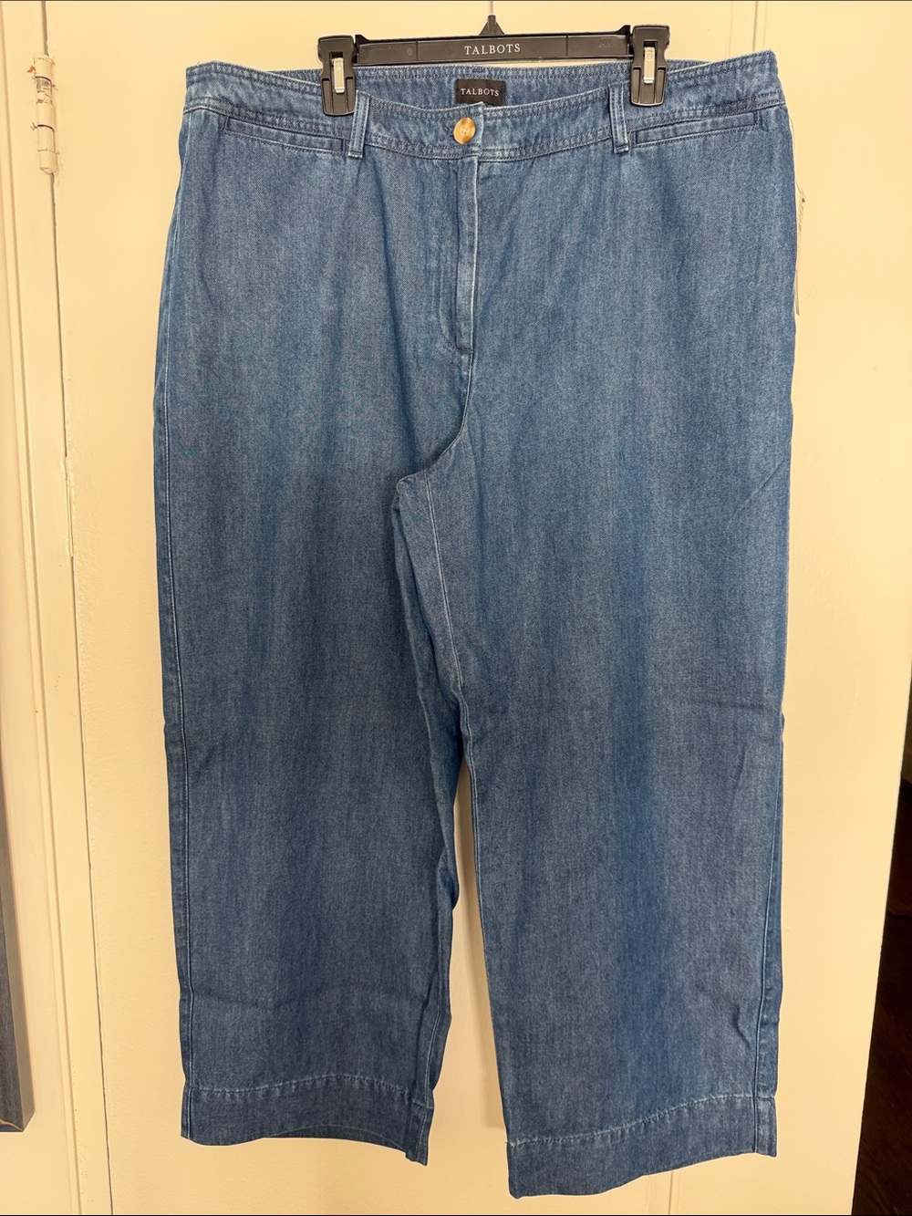 Talbots Women's Medium Blue Wide-Leg Jeans